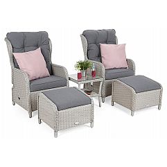 Садові меблі з техноратанга Sofia White / Grey II. видів