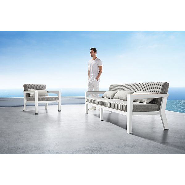 Алюмінієві садові меблі Madagascar White / Grey
