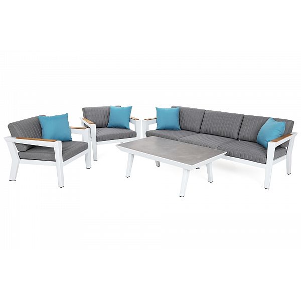 Алюмінієві садові меблі Madagascar White / Grey