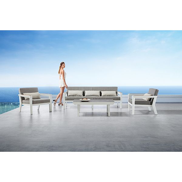 Алюмінієві садові меблі Madagascar White / Grey