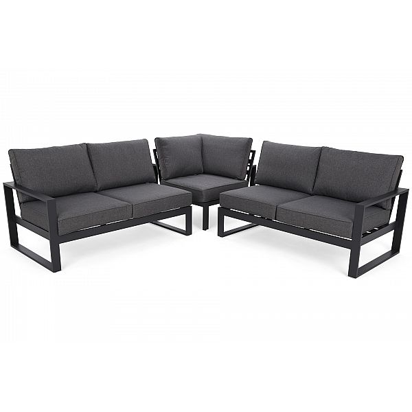 Кутові алюмінієві садові меблі Sorrento Comfort Grey / Grey Melange