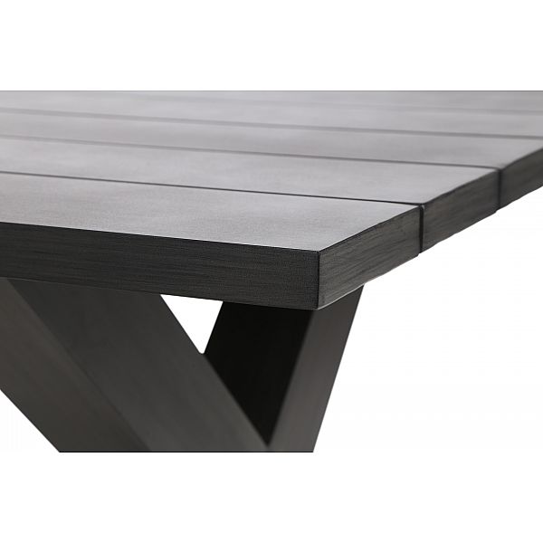 Садові меблі з техноротангу Bristol Alu 220 cm Grey / Grey Melange 8+1
