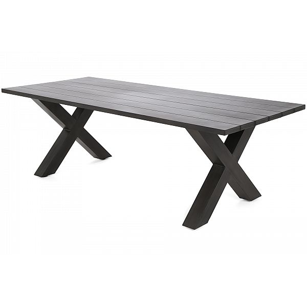 Садові меблі з техноротангу Bristol Alu 220 cm Grey / Grey Melange 8+1