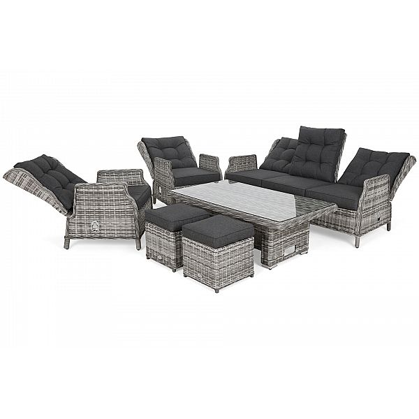 Садові меблі з техноратангу Trivento Plus Light Grey / Grey Melange