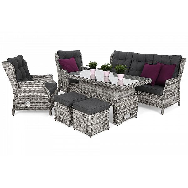 Садові меблі з техноратангу Trivento Plus Light Grey / Grey Melange
