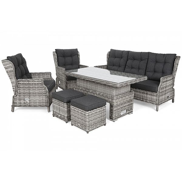 Садові меблі з техноратангу Trivento Plus Light Grey / Grey Melange