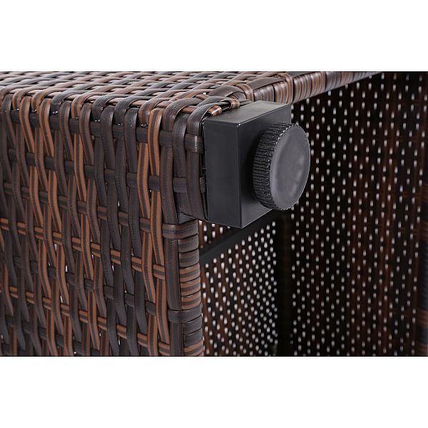 Диван Milano 2 в 1 техноротанг Коричневий / Темно-сірий