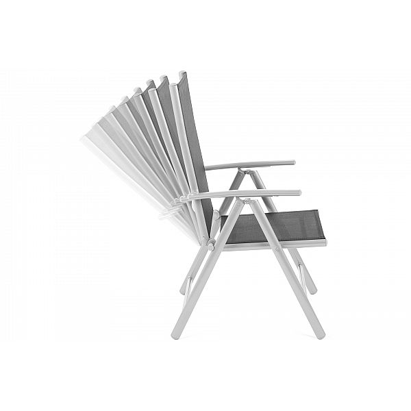 Алюмінієві садові меблі Corfu Basic Silver / Black 6+1