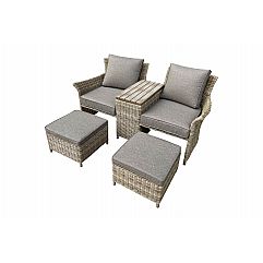 Садовий диван Milos Plus Бежевий / Бежевий меланж