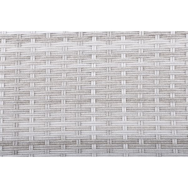 Садовий кутовий диван Corte Light Grey / Grey з техноратангу