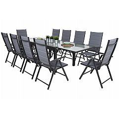 Алюминиевая садовая мебель Orlando Grey Ibiza Grey/Window Grey 10+1