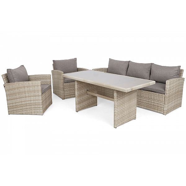 Садові меблі з техноратангу Santiago Beige / Beige Melange