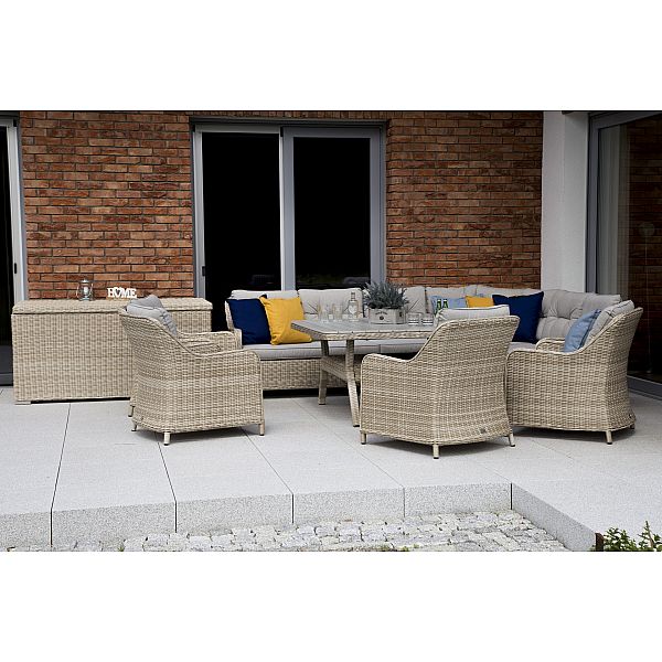 Кутові садові меблі з техноротангу Windsor Ginger / Brown Melange