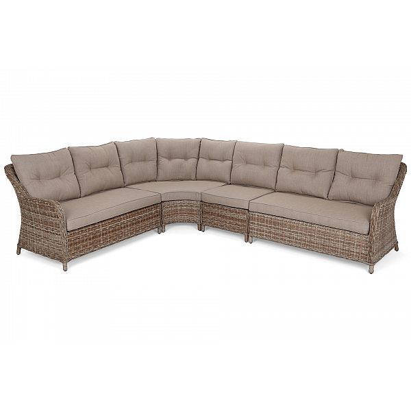 Кутові садові меблі з техноротангу Windsor Ginger / Brown Melange