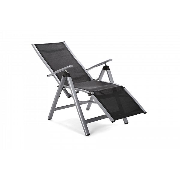 Набір садових стільців Ibiza Relax Silver / Black зі столиком Cuba Silver