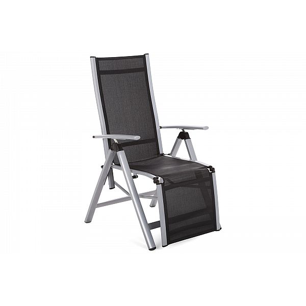 Набір садових стільців Ibiza Relax Silver / Black зі столиком Cuba Silver