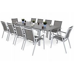 Venosa Atella Light Grey / Medium Grey 10+1 алюминиевая садовая мебель