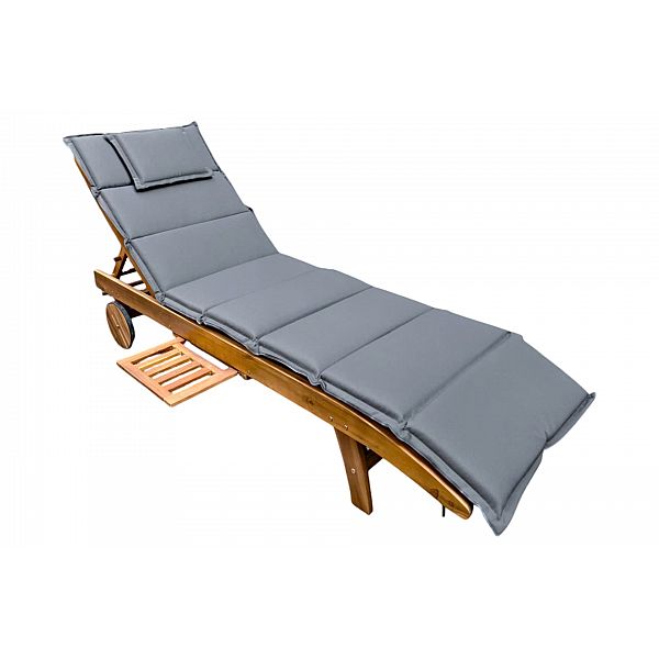 Дерев'яний садовий шезлонг Акація з подушкою