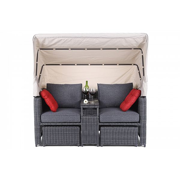 Садовий кошик з техноратангу Michigan Grey / Grey