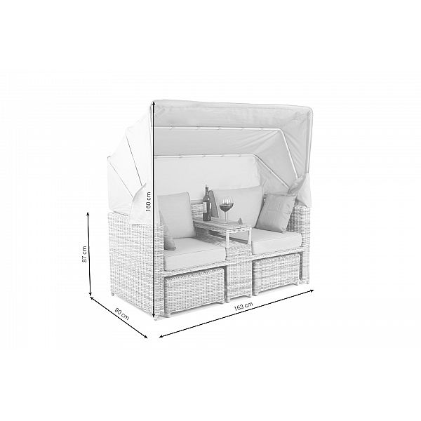 Садовий кошик з техноратангу Michigan Grey / Grey