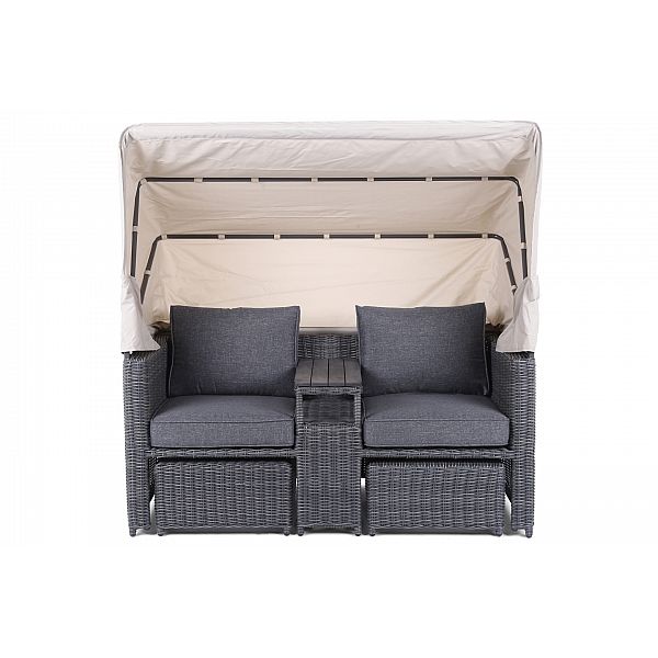 Садовий кошик з техноратангу Michigan Grey / Grey