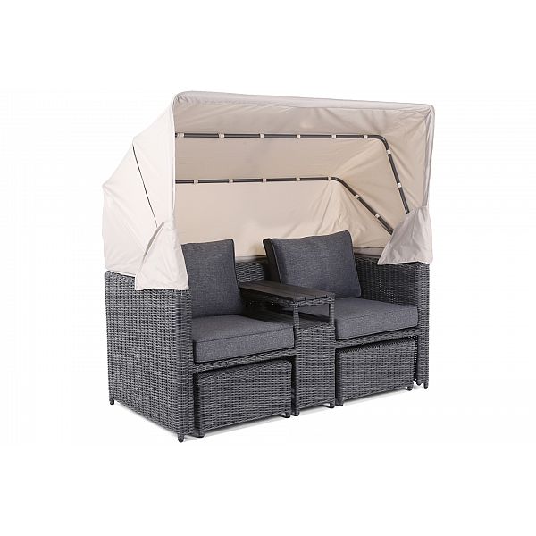 Садовий кошик з техноратангу Michigan Grey / Grey