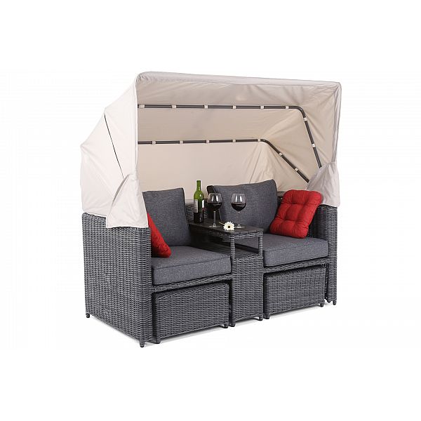 Садовий кошик з техноратангу Michigan Grey / Grey