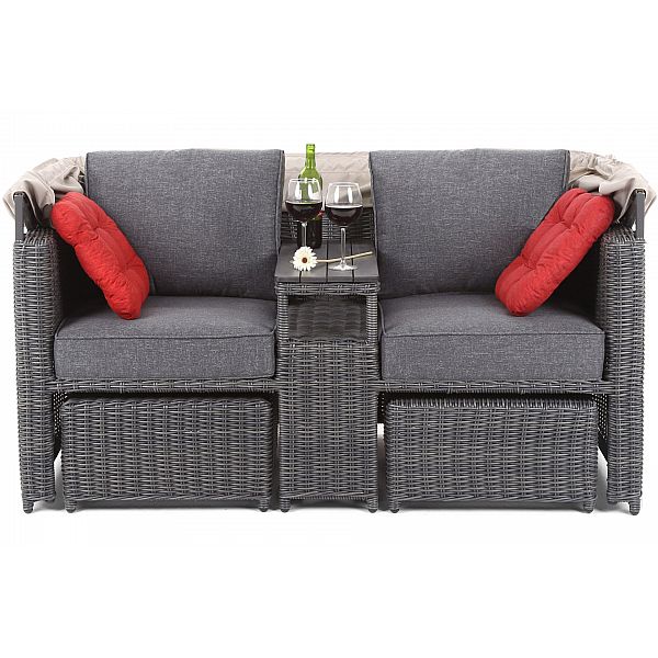 Садовий кошик з техноратангу Michigan Grey / Grey