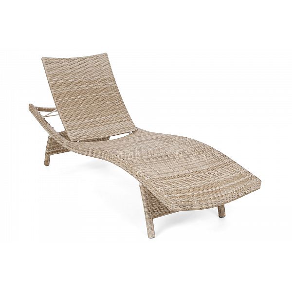 Садовий шезлонг з техноратангу Marbella Beige / Beige Melange