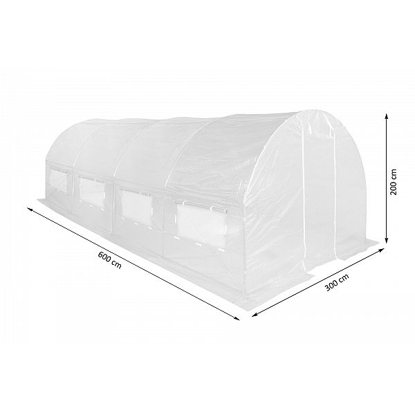 Фольгований тунель 300 x 600 см (18 м²) каркас + біла фольга