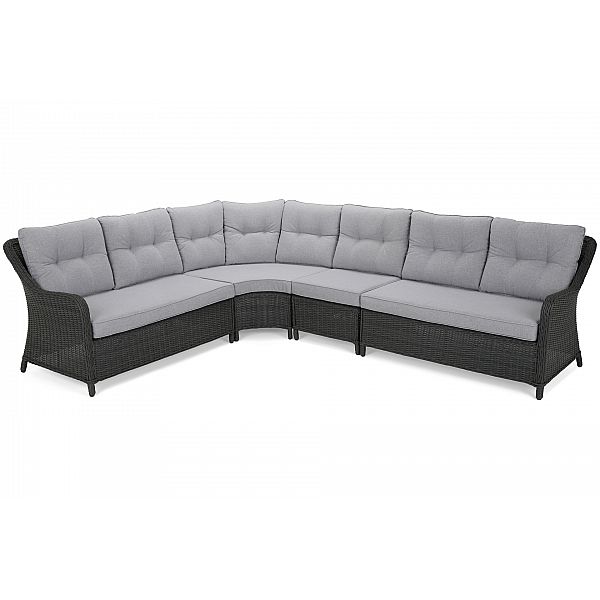 Кутові садові меблі з техноротангу Windsor Grey / Light Grey