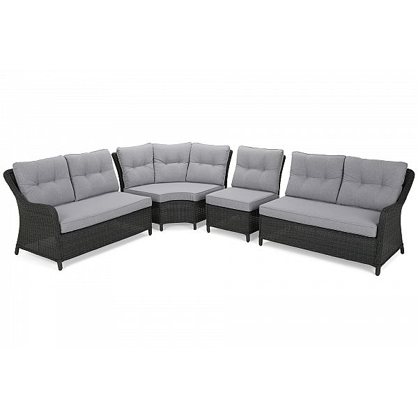 Кутові садові меблі з техноротангу Windsor Grey / Light Grey