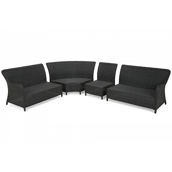 Кутові садові меблі з техноротангу Windsor Grey / Light Grey