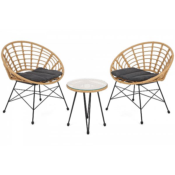 Садові меблі з техноротангу Loreto Beige / Grey