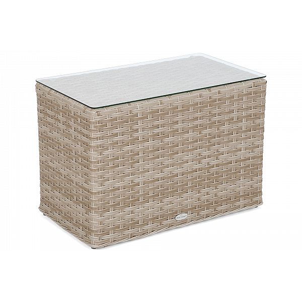 Садовый угловой диван из техноротанга Santorini Beige/Beige Melange