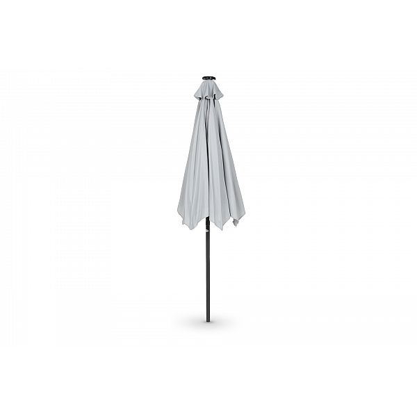 Парасолька садова кругла Malta Grey / Light Grey Ø 270 см з LED підсвічуванням