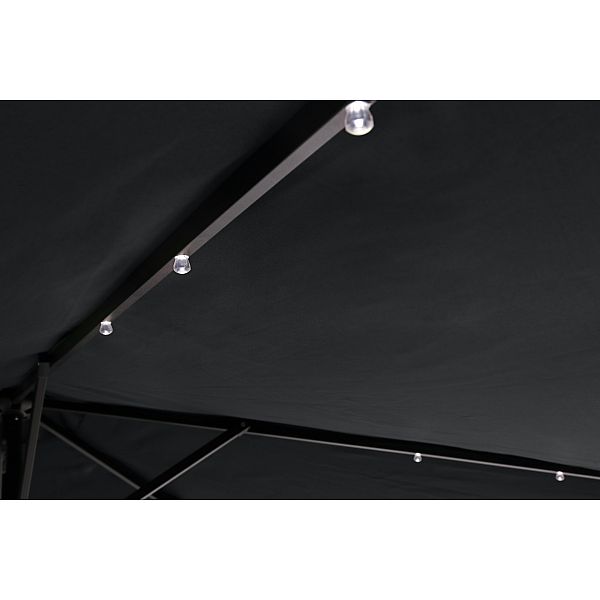 Парасолька садова кругла Malta Grey / Light Grey Ø 270 см з LED підсвічуванням