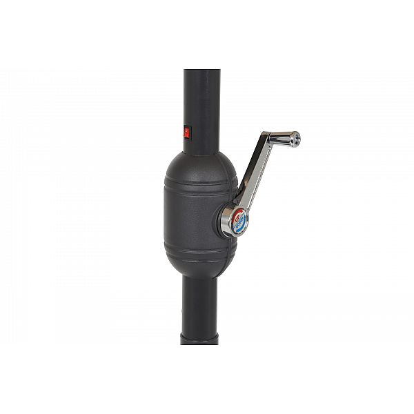 Парасолька садова кругла Malta Grey / Light Grey Ø 270 см з LED підсвічуванням