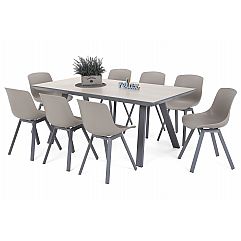 Алюмінієві садові меблі Minori Silver / Taupe 8+1