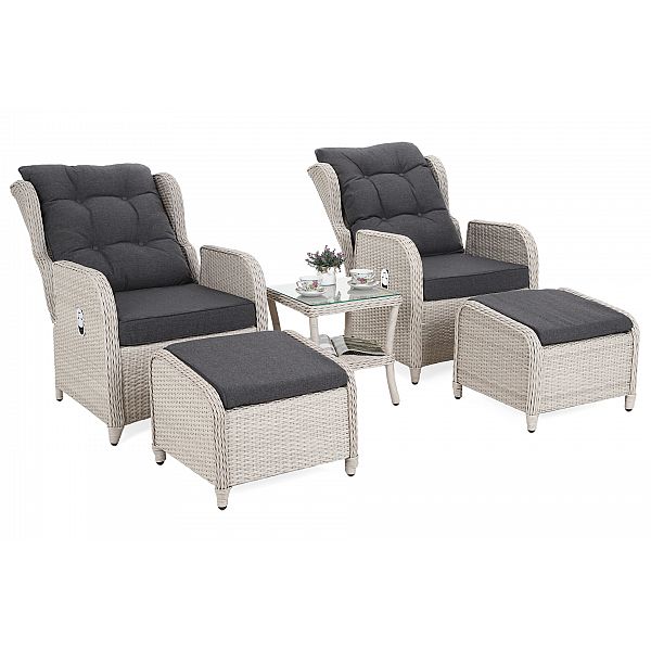 Садові меблі з техноратангу Sofia Signal White / Grey