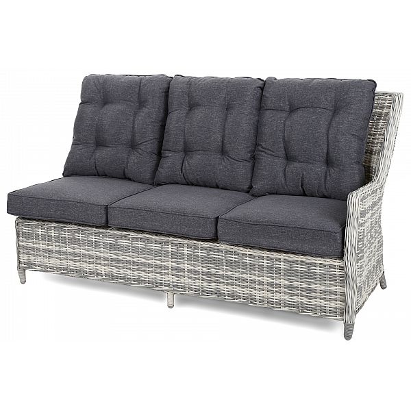 Лівий кутовий диван з техноротангу Alicante Light Grey / Grey Melange
