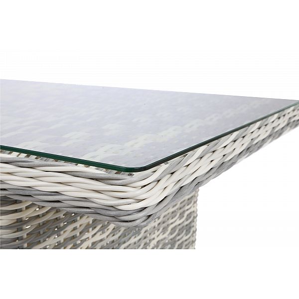 Лівий кутовий диван з техноротангу Alicante Light Grey / Grey Melange