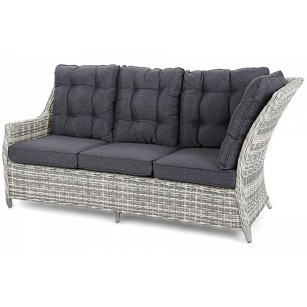 Лівий кутовий диван з техноротангу Alicante Light Grey / Grey Melange