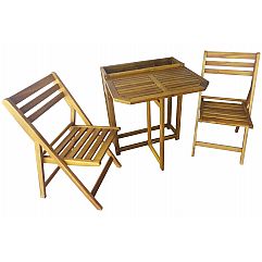 Дерев'яні садові меблі Акація з горщиком 2+1