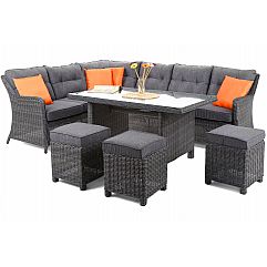 Садовий диван з техноратангу California Grey / сірий