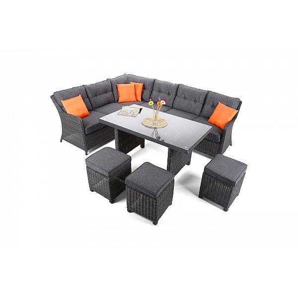 Садовий диван з техноратангу California Grey / сірий