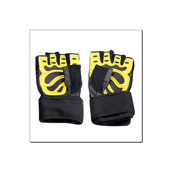 Рукавички для силових тренувань HMS RST01 розмір M, чорний-жовтий
