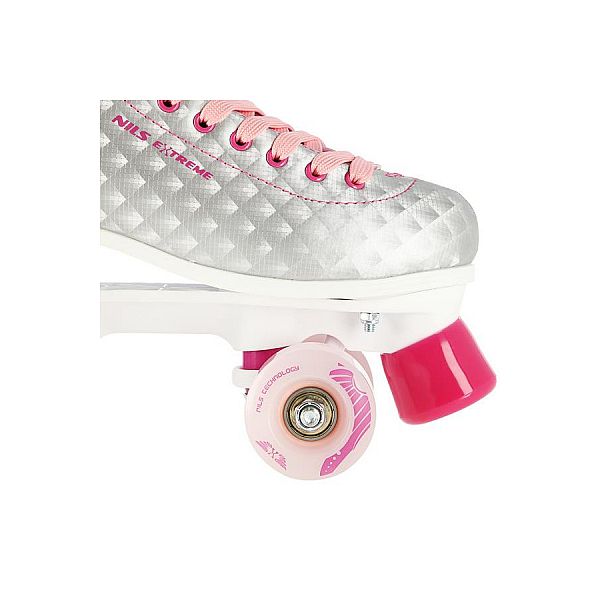 Ролики Nils Extreme NQ14198 разм. 40 серебряно-розовые