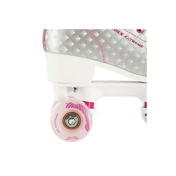 Ролики Nils Extreme NQ14198 разм. 40 серебряно-розовые