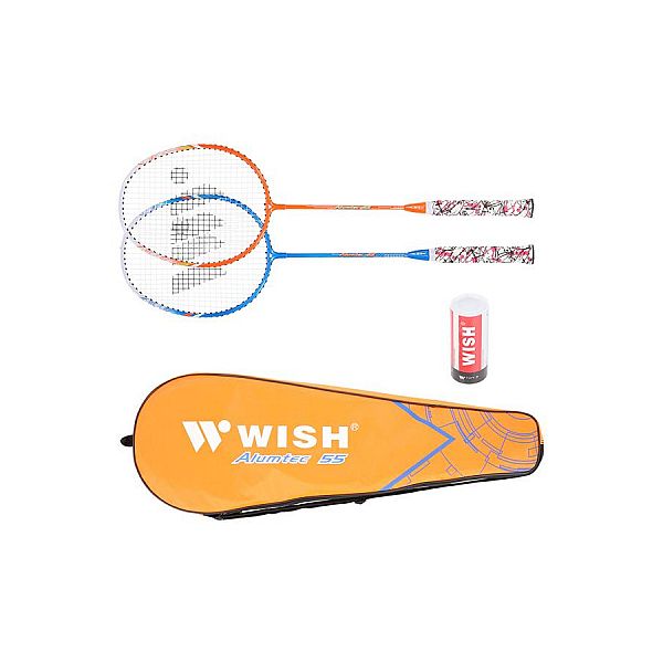 Набір ракеток для бадмінтону з воланами Wish Alumtec 55K